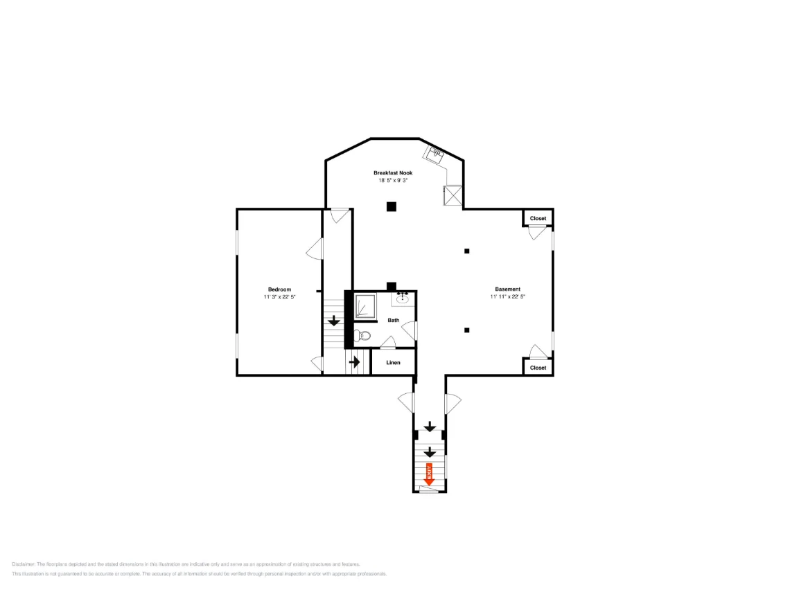 Lower level floor plan