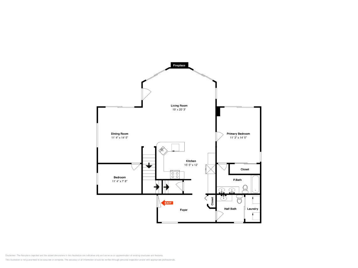 Main level floor plan