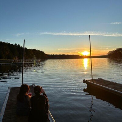 Enjoy beautiful lake sunsets. Sunset at Deep Creek Lake